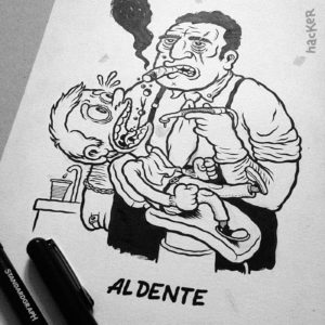 Pizzeria Disgusto - Al Dente Cartoon